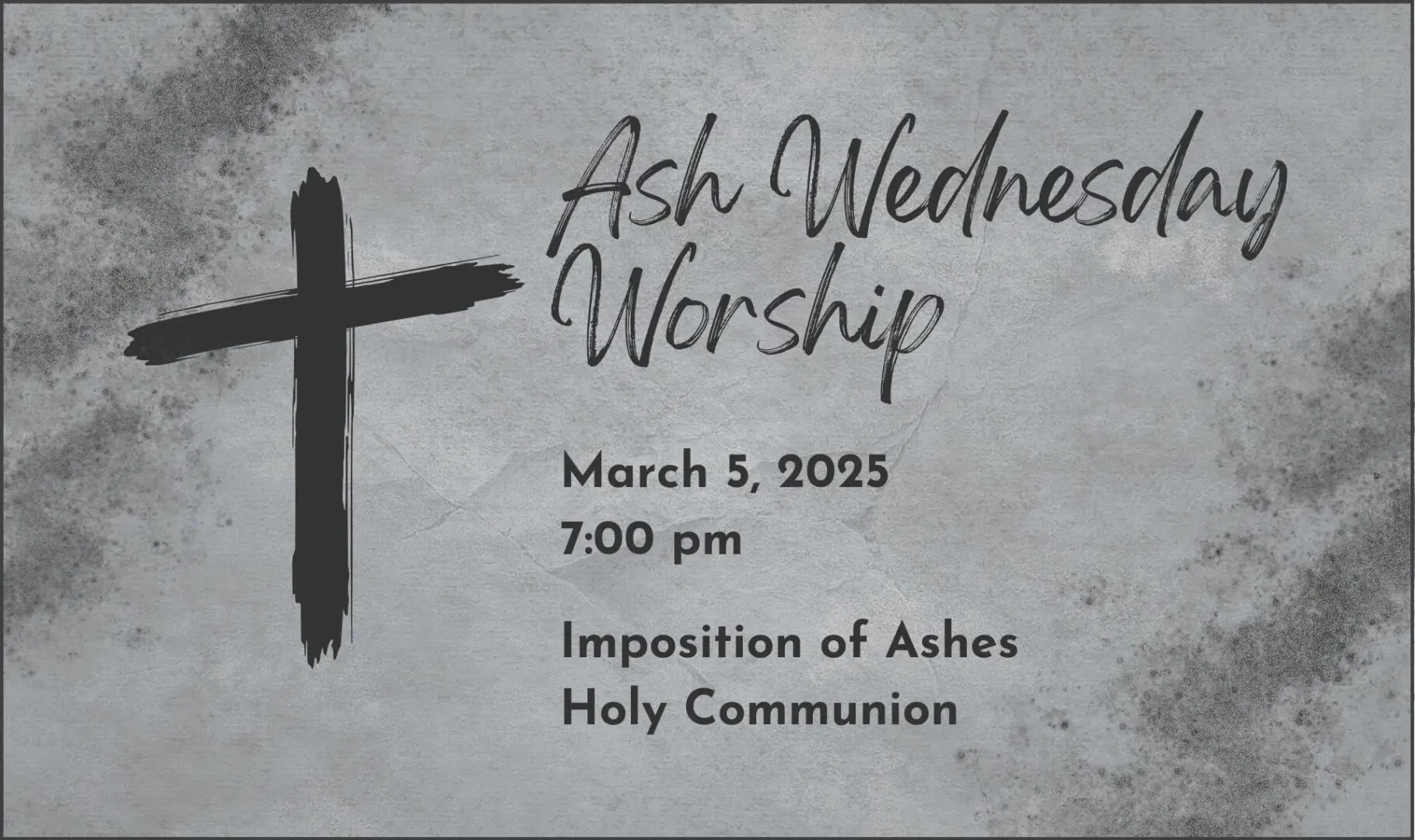 Ash Wednesday Worship